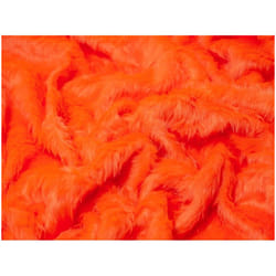 Minerva Short Pile Faux Fur Fabric - per metre - Tangerine Orange