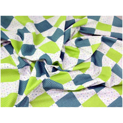 Minerva Printed Polycotton Fabric - per metre - Teal Multi
