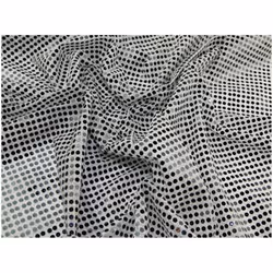Minerva Sequin Stretch Knit Fabric - per metre - Silver/Black