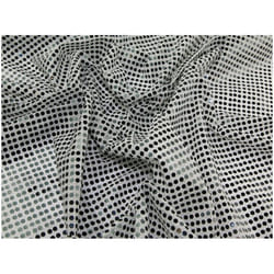Minerva Sequin Stretch Knit Fabric - per metre - Silver/Black