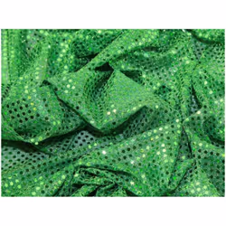 Minerva Sequin Stretch Knit Fabric - per metre - Emerald Green