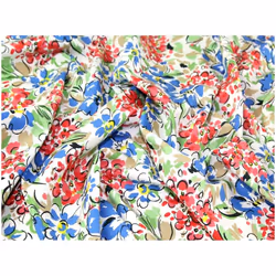Minerva 100% Cotton Poplin Fabric Red & Blue - per metre