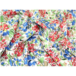 Minerva 100% Cotton Poplin Fabric Red & Blue - per metre
