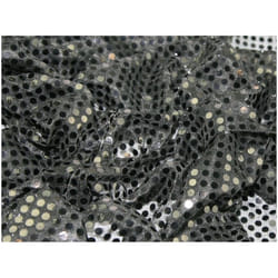 Minerva Sequin Stretch Knit Fabric - per metre - Black
