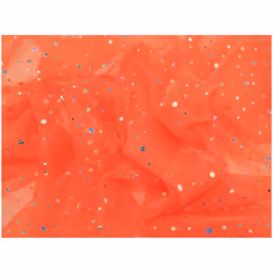Minerva Sequin Voile - per metre - Orange