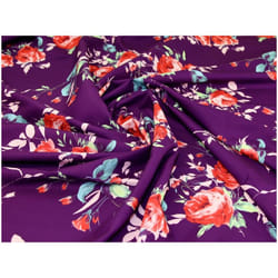 Minerva Digital Print Smooth Crepe - per metre - Purple