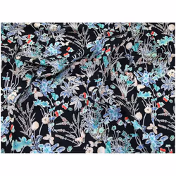 Minerva Cotton Lawn Fabric - per metre - Navy & Turquoise