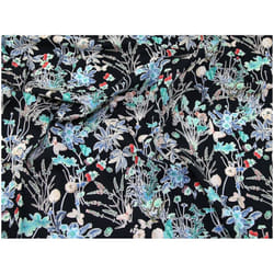Minerva Cotton Lawn Fabric - per metre - Navy & Turquoise