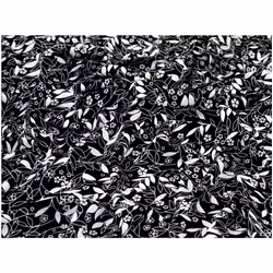 Minerva Viscose Challis Fabric - per metre - Black & White