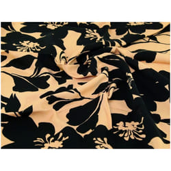 Minerva Viscose Challis - per metre - Black & Tan