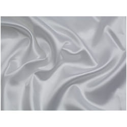 Minerva Liquid Satin Fabric - per metre - White