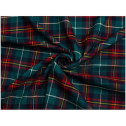 Minerva Stretch Woven Suiting - per metre - Petrol & Red