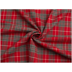 Minerva Stretch Woven Suiting - per metre - Red & Grey