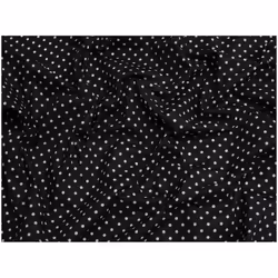 Minerva Printed Polycotton Fabric - per metre - Black