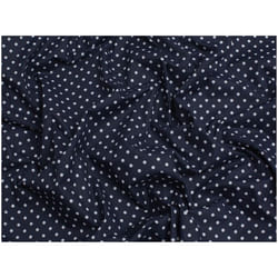 Minerva Printed Polycotton Fabric - per metre - Navy Blue