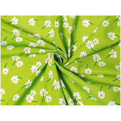 Minerva Printed Polycotton Fabric - per metre - Green