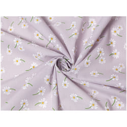 Minerva Printed Polycotton Fabric - per metre - Light Mauve