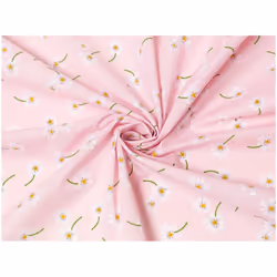 Minerva Printed Polycotton Fabric - per metre - Pink
