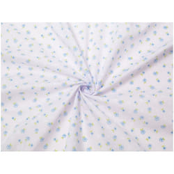 Minerva Printed Polycotton Fabric - per metre - Blue