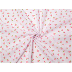 Minerva Printed Polycotton Fabric - per metre - Pink