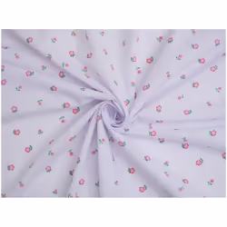 Minerva Printed Polycotton Fabric - per metre - Pink