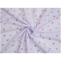 Minerva Printed Polycotton Fabric - per metre - Pink