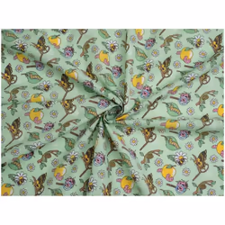 Minerva Printed Polycotton Fabric - per metre - Green