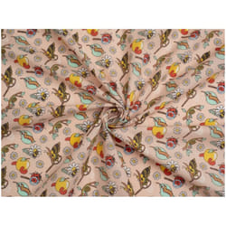 Minerva Printed Polycotton Fabric - per metre - Peach