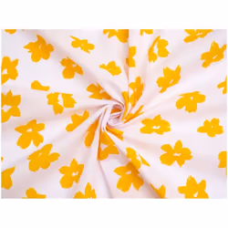 Minerva Printed Polycotton - per metre - Yellow