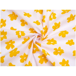 Minerva Printed Polycotton - per metre - Yellow