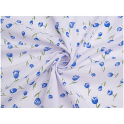 Minerva Printed Polycotton - per metre - Blue