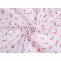Minerva Printed Polycotton - per metre - Pink