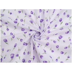 Minerva Printed Polycotton - per metre - Purple