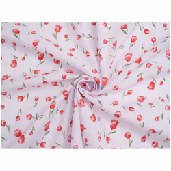 Minerva Printed Polycotton - per metre - Red