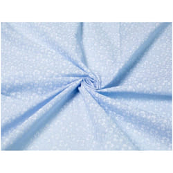 Minerva Printed Polycotton Fabric - per metre - Blue