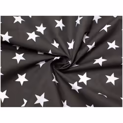 Minerva Printed Polycotton Fabric - per metre - Black
