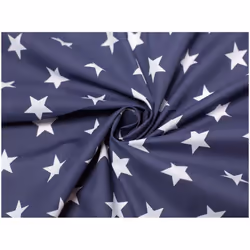 Minerva Printed Polycotton Fabric - per metre - Navy Blue