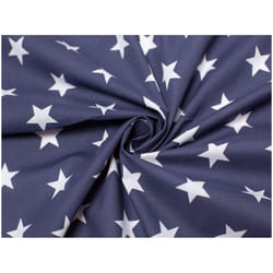 Minerva Printed Polycotton Fabric - per metre - Navy Blue