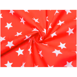 Minerva Printed Polycotton Fabric - per metre - Red