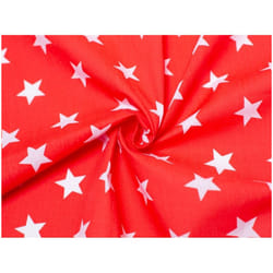 Minerva Printed Polycotton Fabric - per metre - Red