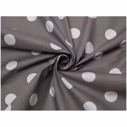 Minerva Printed Polycotton Fabric - per metre - Grey & Silver