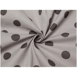 Minerva Printed Polycotton Fabric - per metre - Silver & Grey