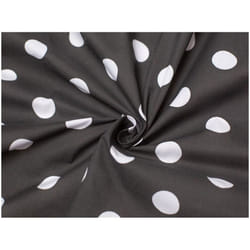 Minerva Printed Polycotton Fabric - per metre - Black & White