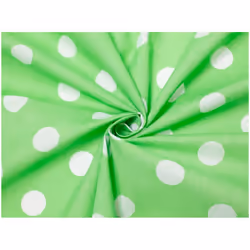Minerva Printed Polycotton Fabric - per metre - Green & White