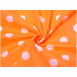 Minerva Printed Polycotton Fabric - per metre - Orange & White