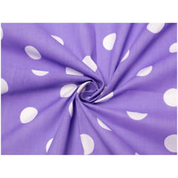 Minerva Printed Polycotton Fabric - per metre - Purple & White