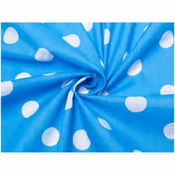 Minerva Printed Polycotton Fabric - per metre - Turquoise & White