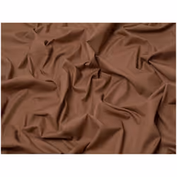 Minerva Plain Polycotton Fabric - per metre - Brown
