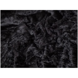 Minerva Short Pile Faux Fur Fabric - per metre - Black