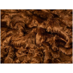 Minerva Short Pile Faux Fur Fabric - per metre - Brown